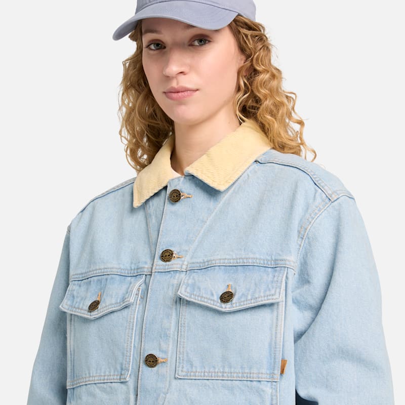 Мужские куртки Timberland Corduroy Collared Denim Jacket — фото 4