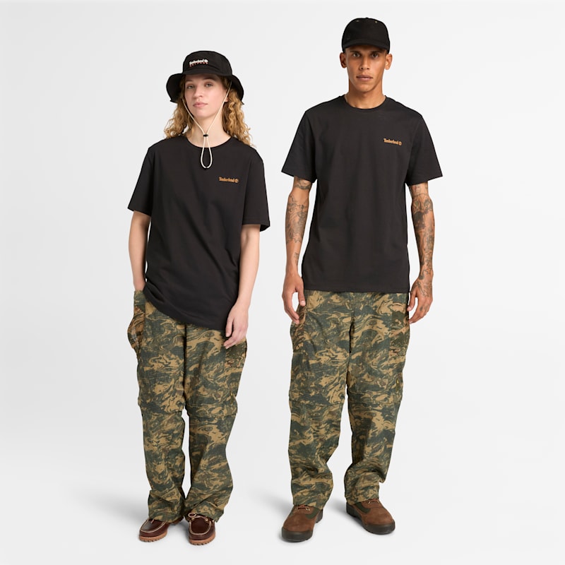 Женские футболки Timberland Front and Back Logo T-Shirt — фото 2