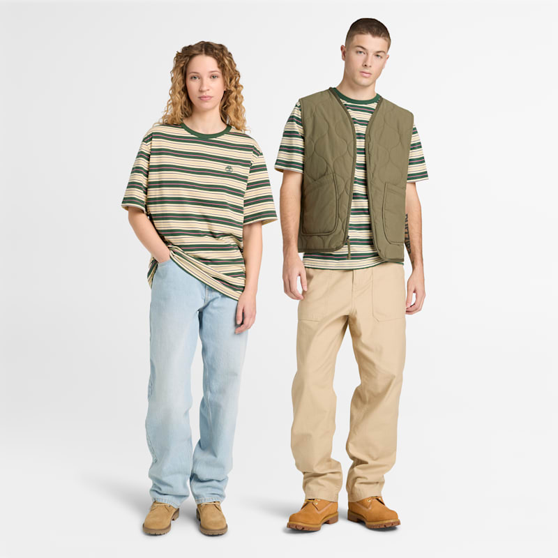 Мужские футболки Timberland Striped T-Shirt — фото 2