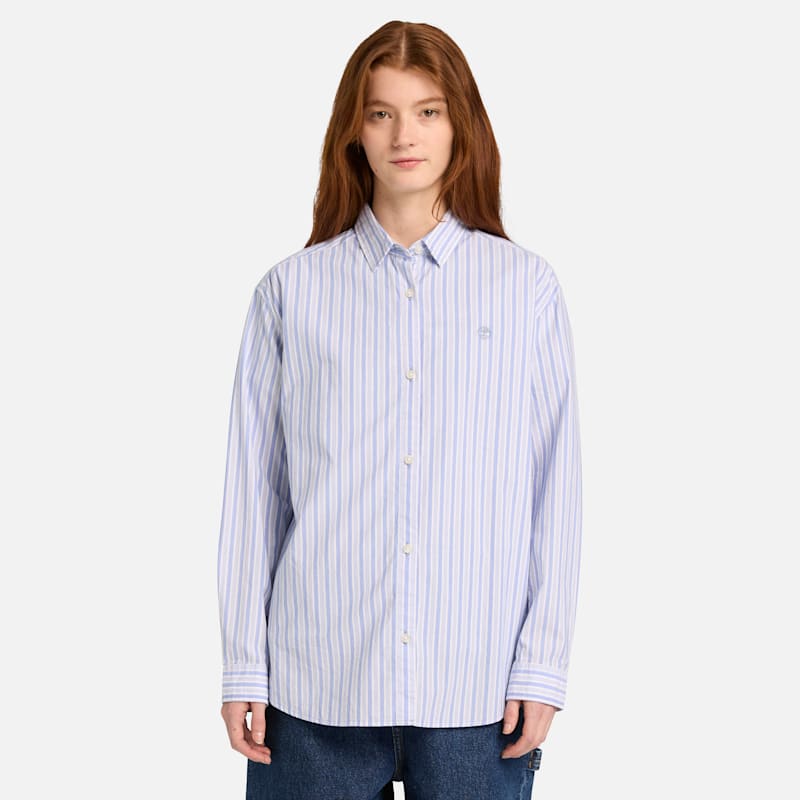 Женские рубашки Timberland Women's Multi-Stripe Long-Sleeve Shirt — фото 2