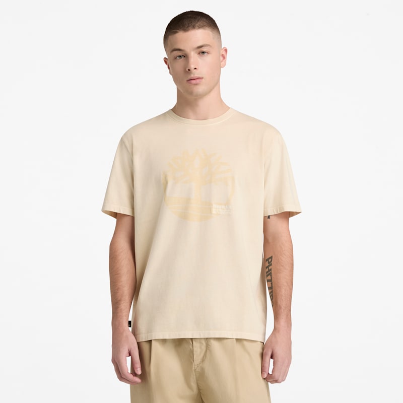 Мужские футболки Timberland Men's Garment Dyed Logo Graphic T-Shirt — фото 2