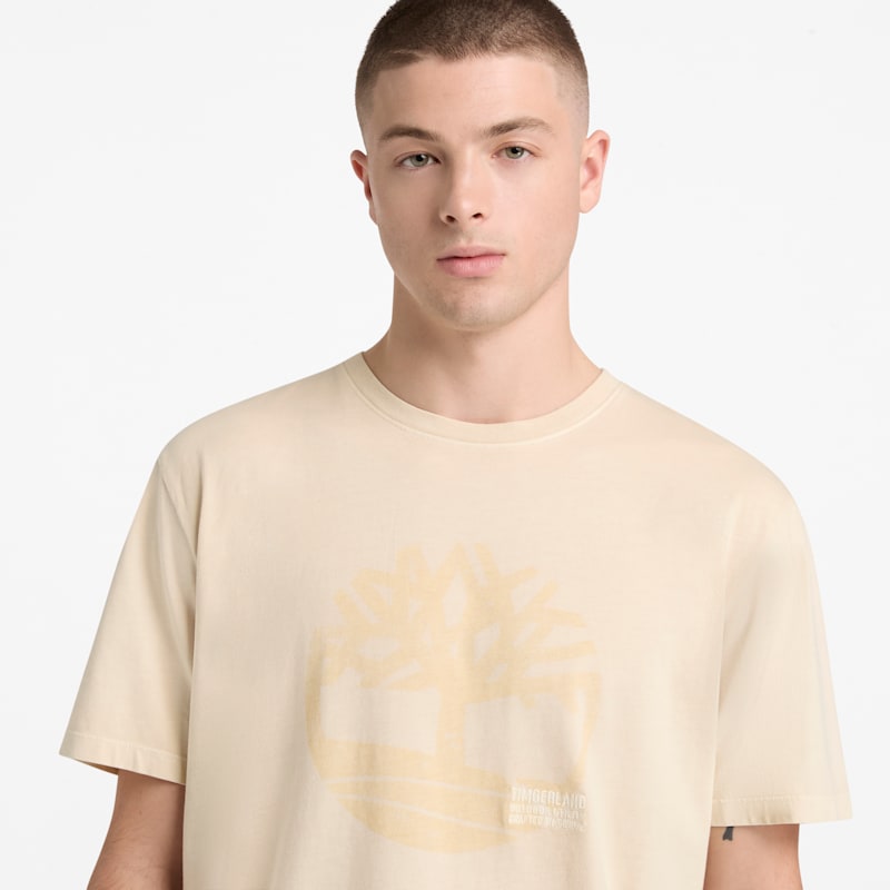 Мужские футболки Timberland Men's Garment Dyed Logo Graphic T-Shirt — фото 4