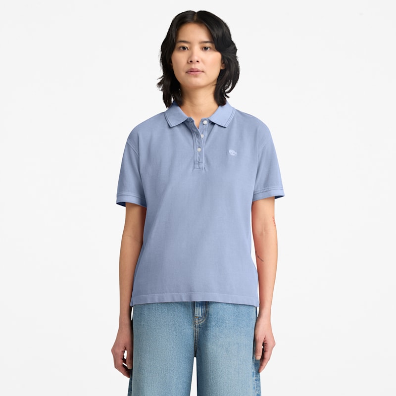 Женские топы Timberland Women's Garment Dyed Short-Sleeve Pique Polo — фото 2