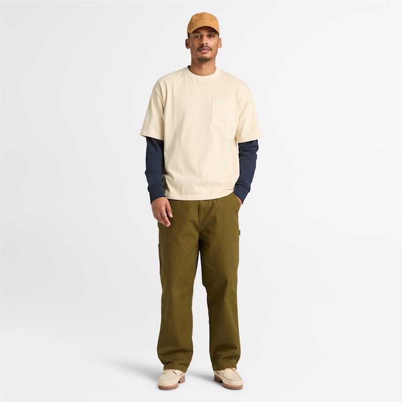 Мужские футболки Timberland Men's Heavyweight Chest Pocket T-Shirt — фото 3
