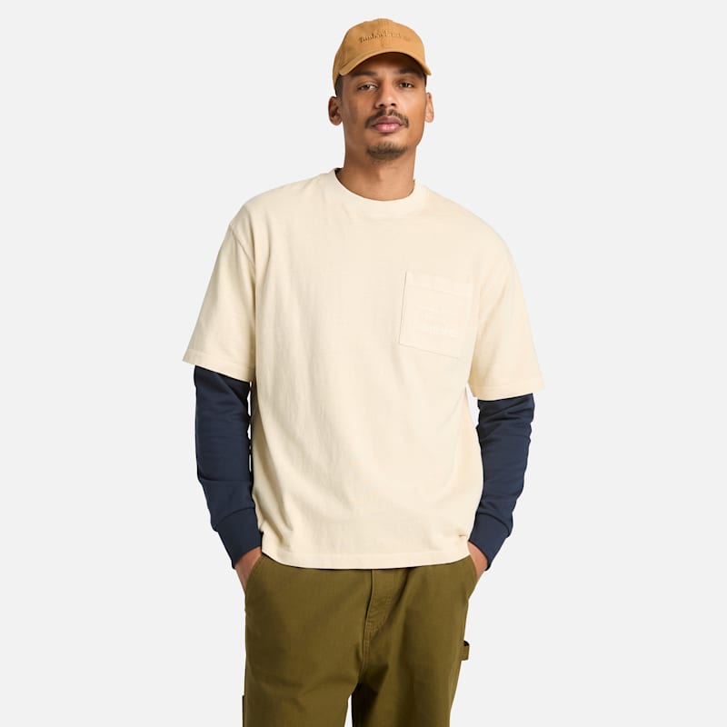 Мужские футболки Timberland Men's Heavyweight Chest Pocket T-Shirt — фото 2