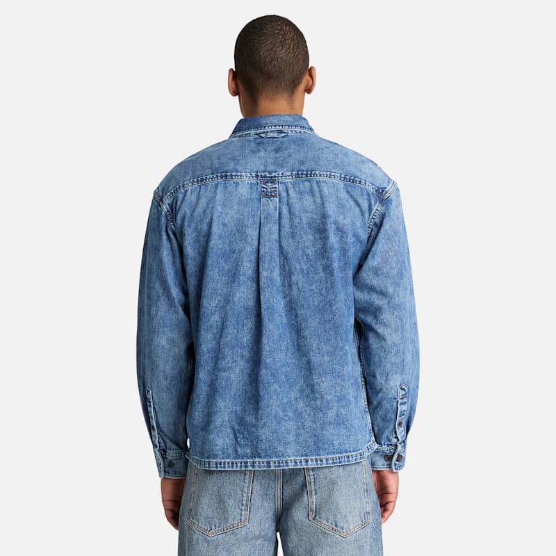 Мужские рубашки Timberland Men's Denim Pocket Shirt — фото 5