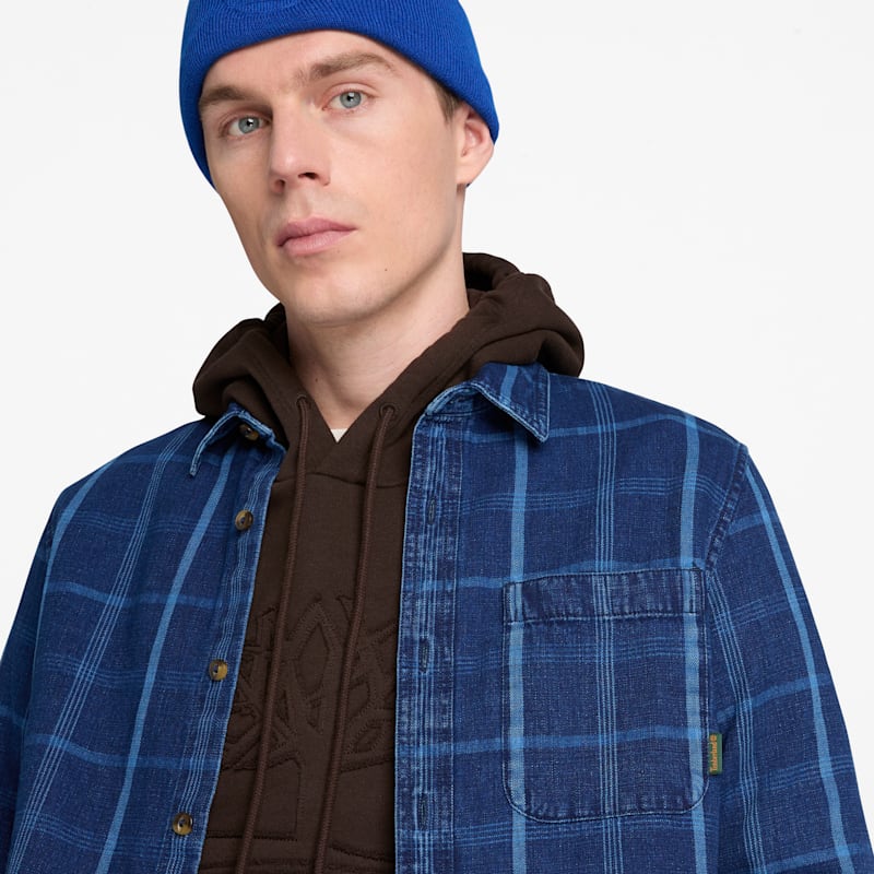 Мужские рубашки Timberland Men's Indigo Check Regular Shirt — фото 4