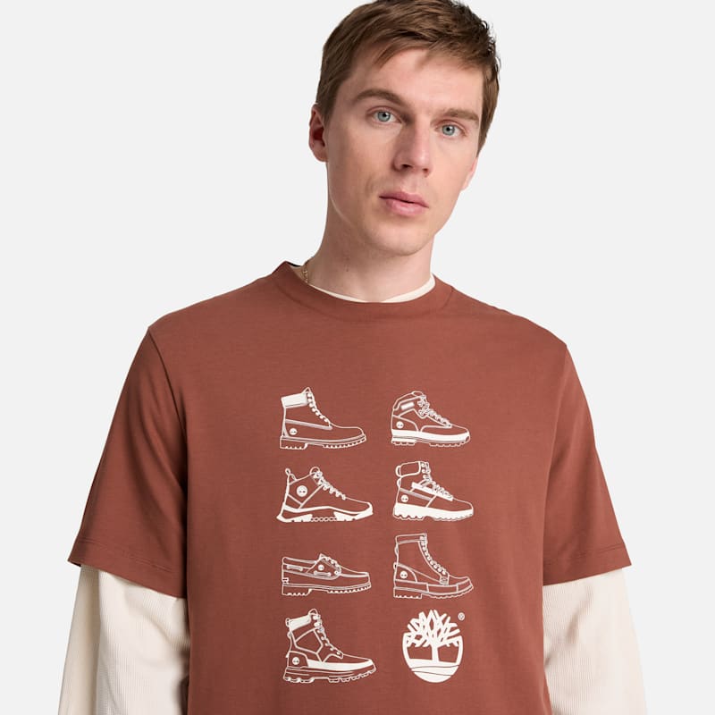 Мужские футболки Timberland Men's Iconic Footwear Short-Sleeve T-Shirt — фото 4