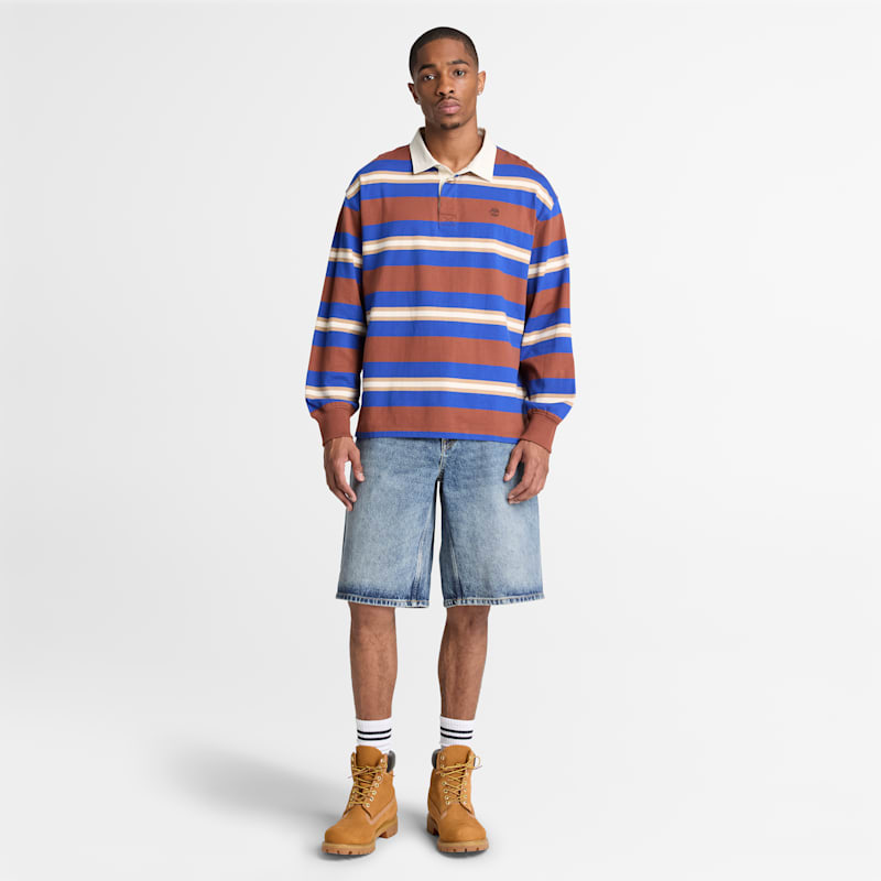 Мужские топы Timberland Men's Long-Sleeve Rugby Polo — фото 3