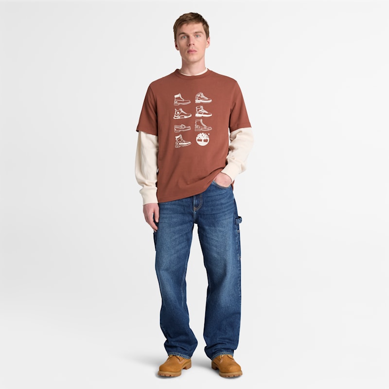 Мужские футболки Timberland Men's Iconic Footwear Short-Sleeve T-Shirt — фото 3