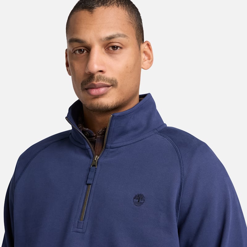 Timberland Men's Exeter River Embroidered Logo Quarter-Zip Sweatshirt — фото 4