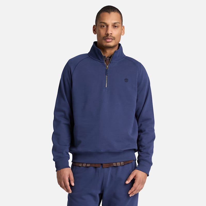 Timberland Men's Exeter River Embroidered Logo Quarter-Zip Sweatshirt — фото 2