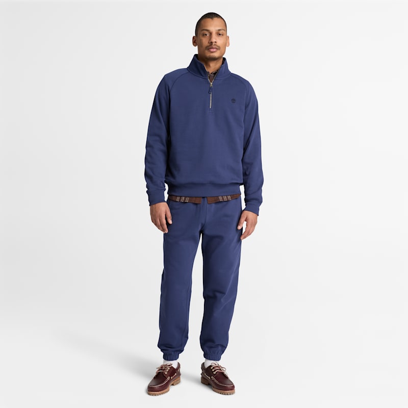Timberland Men's Exeter River Embroidered Logo Quarter-Zip Sweatshirt — фото 3