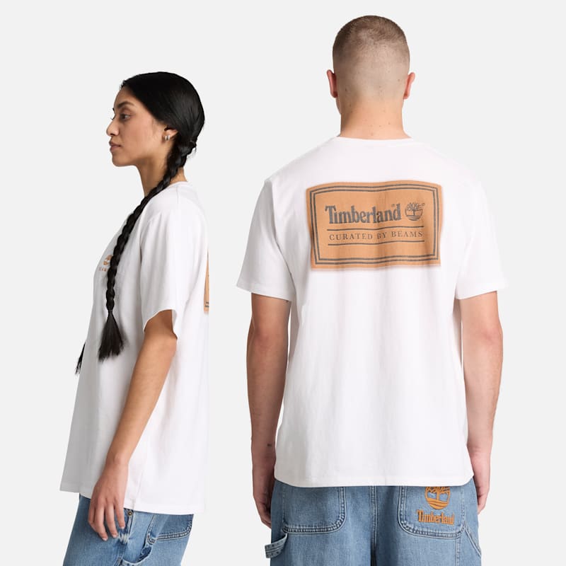 Женские футболки Timberland x BEAMS Cotton Print T-Shirt — фото 3