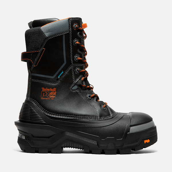 Timberland PRO Men s Pac Max 10 Composite Toe Waterproof Winter Work Boot TB0A5QXJ001 Black Orange 10