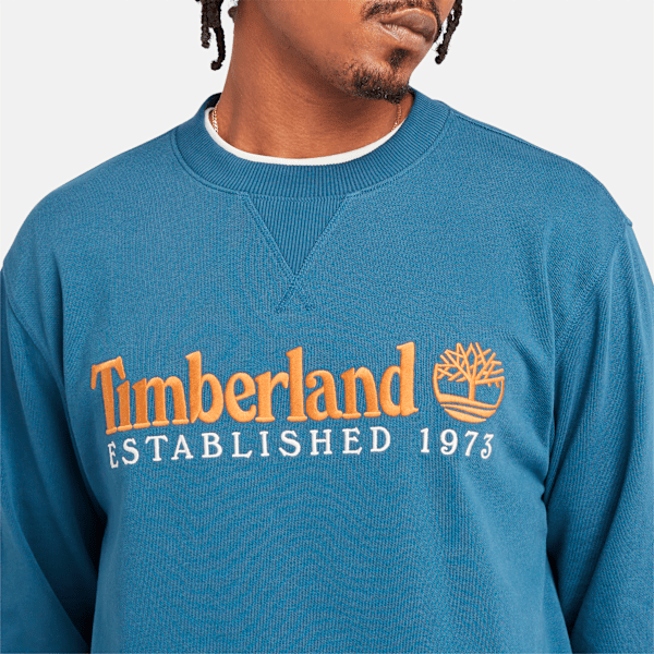 Men's Established 1973 Embroidered Logo Crew Neck Sweatshirt