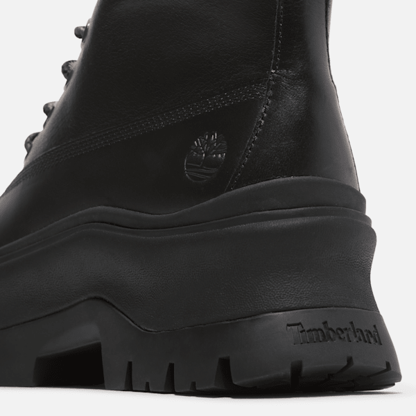 【PORTERNA】Road Lace Up Boots Women's Roxie Lane Mid Lace-Up Boots - Black Full-Grain