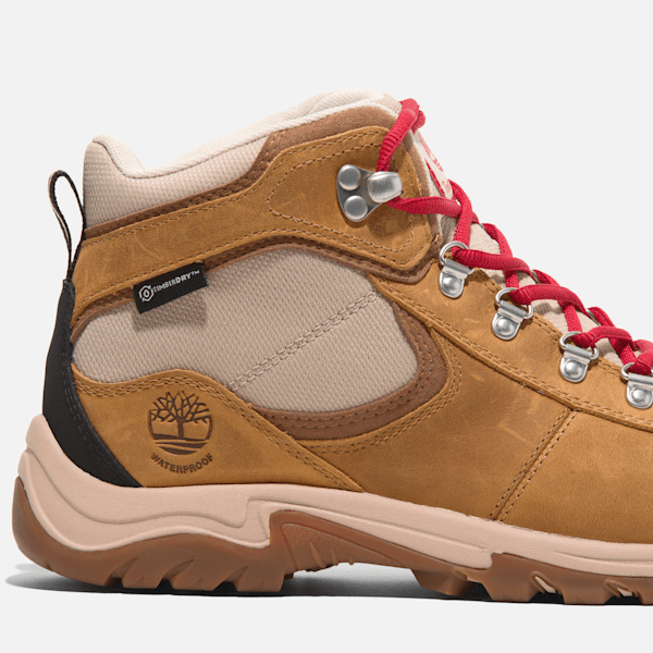 【Timberland】 ★ Women's Mid-Race Waterproof Boots ★ Women's Roxie Lane Mid Lace-Up Boots - Black Full-Grain