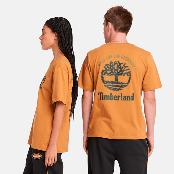 【2plan】Taken Lettering Short Sleeve Tee Scribble-Tree-Short-Sleeve-