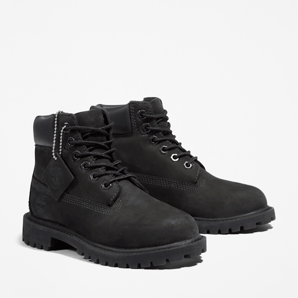 Youth Premium 6-Inch Waterproof Boots - Black | Timberland US
