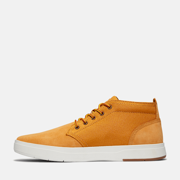 Timberland Mens Davis Square Chukka Tan Brown Leather Sneaker Boots A1SES 15W TIMBERLAND Davis Square Chukka Mid Top Leather Sneakers  main image 4