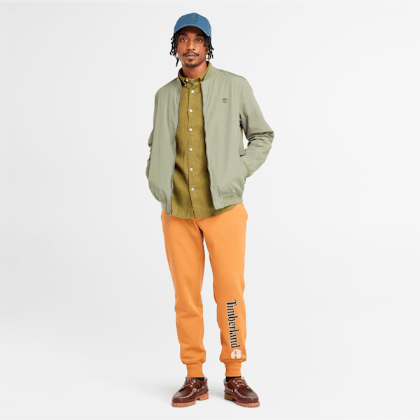 Men's Linear Logo Sweatpants - Wheat Boot | Timberland US
