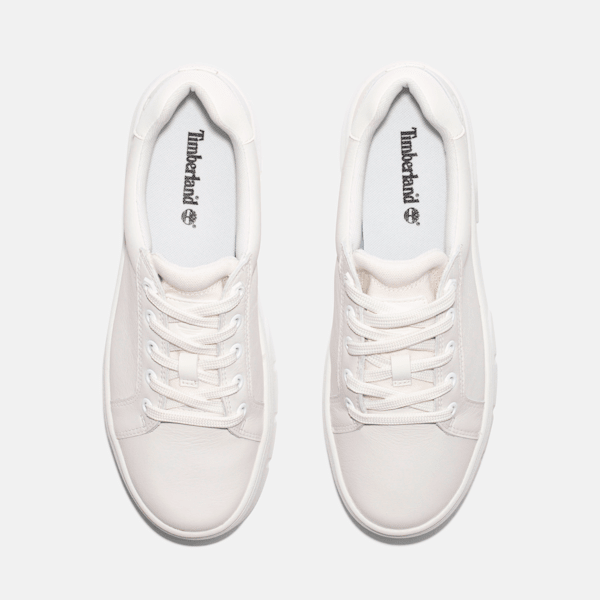 ■Timberland■ Women's Laurel Coat Canvas White TB0A5ZHGET71 Timberland Women's Laurel Court High Top Sneaker White Full