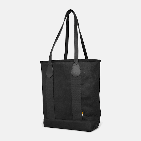 Canvas leather tote sale