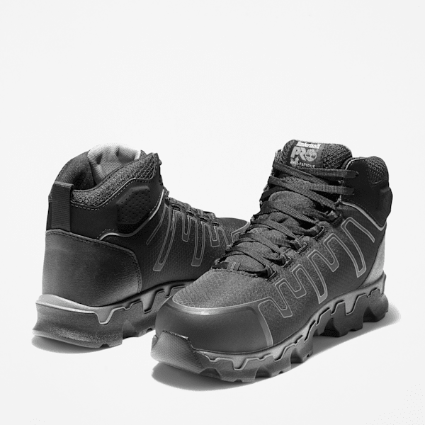 Timberland Pro ブラック ハイカットブーツ Men's Timberland PRO® Powertrain Sport Alloy-Toe Mid