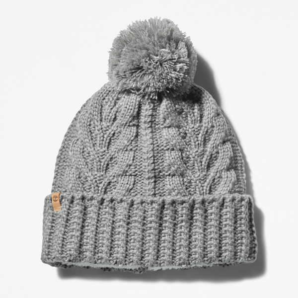 New Timberland Hat & Mitten Set Women’s Gray Cable Knit Lined Beanie Hat Casual Women main image 4