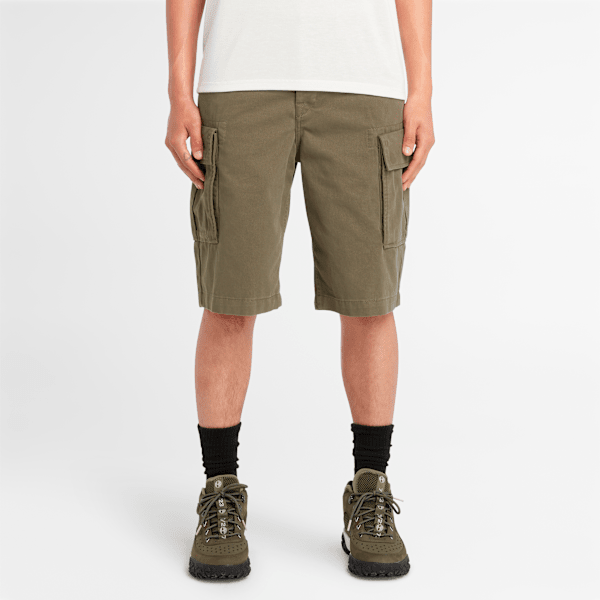 【KOOLOSET】Twill Cotton Cargo Bermuda Pants Mens-Brookline-Twill-Cargo-
