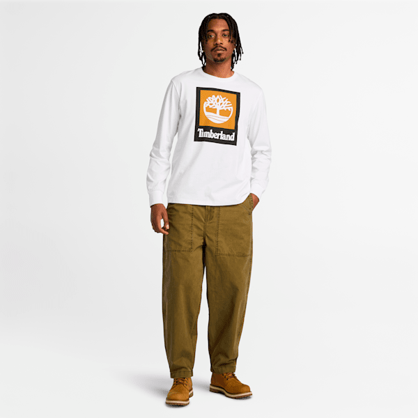 Men's Stack Logo Colored Long Sleeve T-Shirt