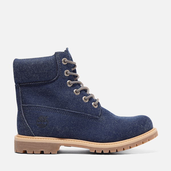 Women's Timberland Premium 6-Inch Laced Boots - Dark Blue