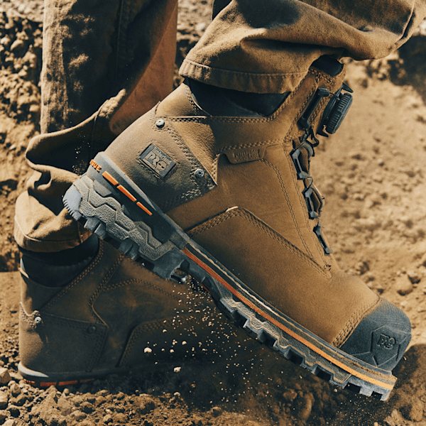 Timberland PRO メンズ ドライブトレインミッドコンポジット安全つま先 静電気散逸アスレチックレザーワークブーツ US サイズ: 7 カラー: ブラック Timberland PRO メンズ ドライブトレインミッドコンポジット安全つま先