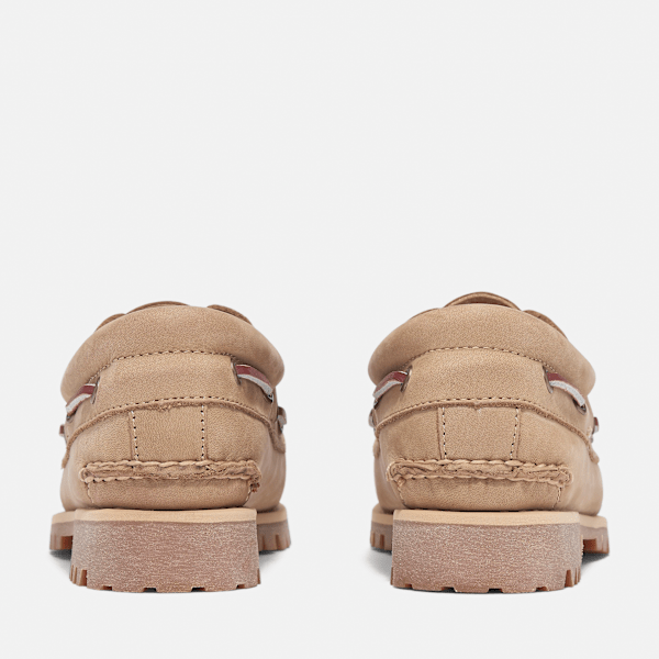 Women's Noreen 3-Eye Lug Handsewn Boat Shoes - Beige