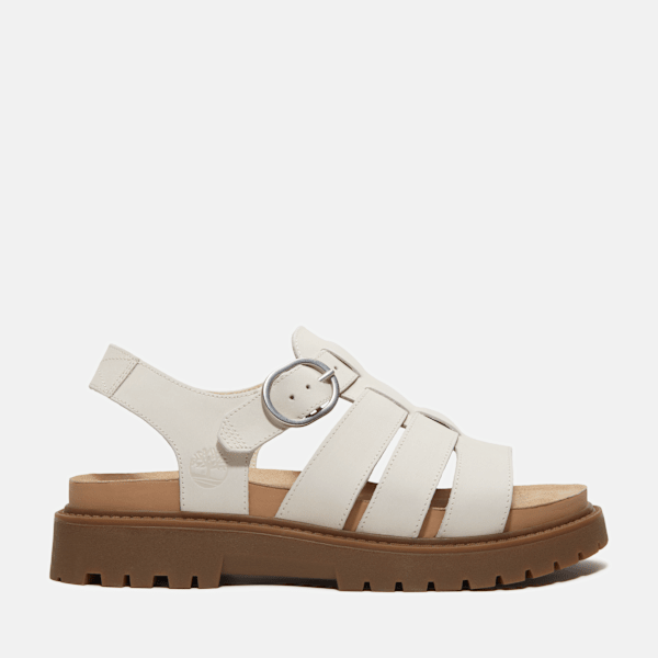 シューズ・サンダルその他 TIMBERLAND Woman Flat sandals White TB0A41R8ETZ1 Women's Clairemont Way Fisherman Sandal