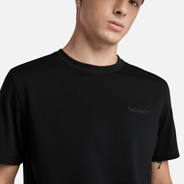 ■Timberland■ AF QUICKDRY Short Sleeve T-shirt White TB0A6A Small Logo Print Short Sleeve T-Shirt