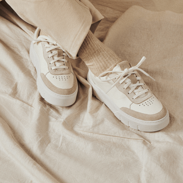 Women's Laurel Court Suede Accent Lace-Up Sneaker