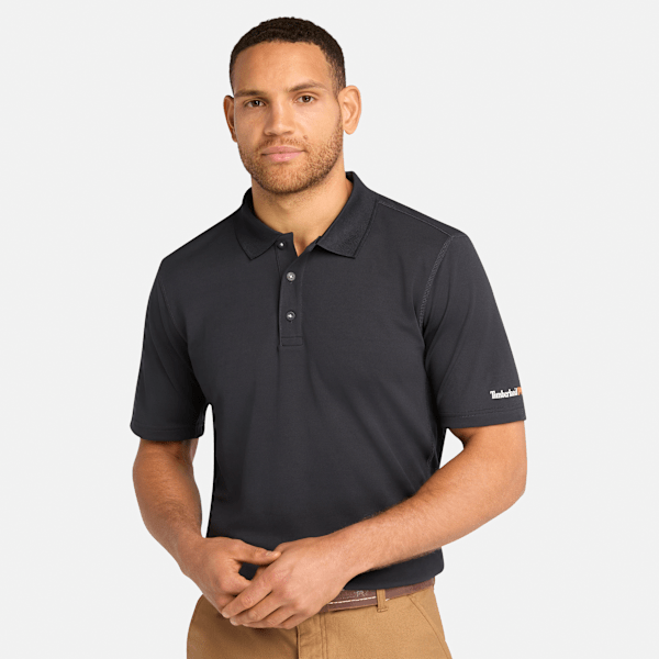Tシャツ・カットソー GOLDEN  Men Polo Shirts GMP01220P000593 90100 BLACK Mens-Timberland-PRO-Wicking-