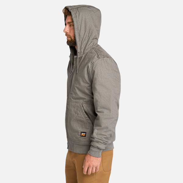 Men's Timberland PRO® Gritman Fleece-Lined Hooded Canvas Jacket