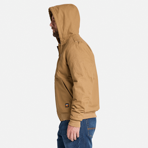 Men's Timberland PRO® Gritman Fleece-Lined Hooded Canvas Jacket