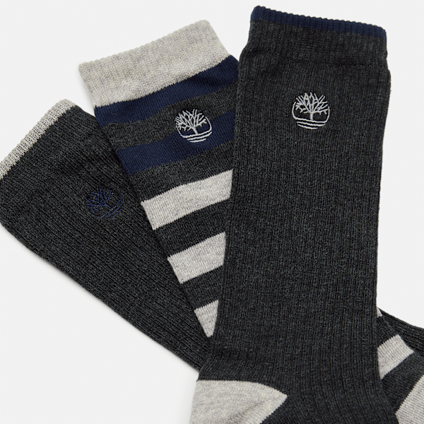 Men's Timberland® 3-Pack Craftsbury Striped Crew Sock