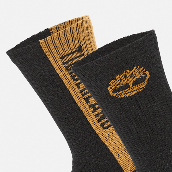 Men’s Timberland® 2-Pack Color-Block Logo Crew Sock