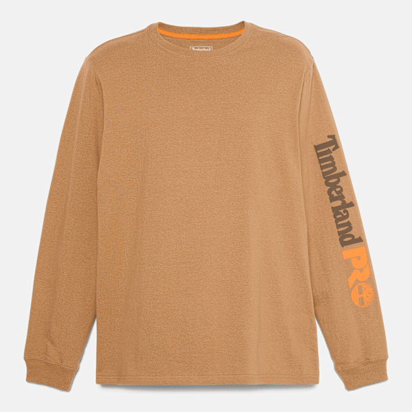 【Timberland】 ★ Graphic Long Sleeve ★ Black Timberland PRO Men's Core Logo Long-Sleeve T-Shirt - Black