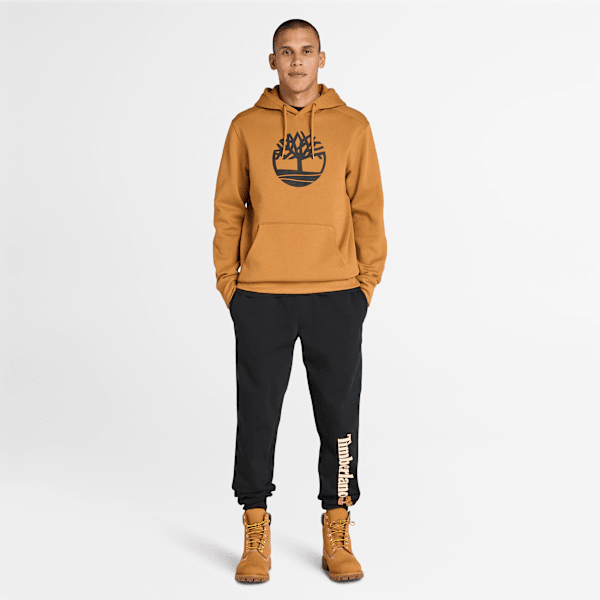 関税込み♪【Timberland】Tree ロゴ パーカー Timberland Tree Logo Hoodie - Wheat/Black | Timberland US