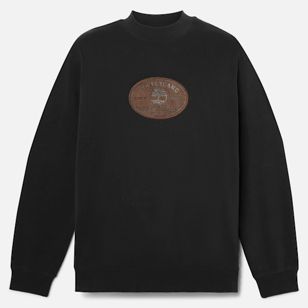 美品 22ss AUTHENTIC LOGO CREWNECK SWEAT Mens-Leather-Badge-Crewneck-