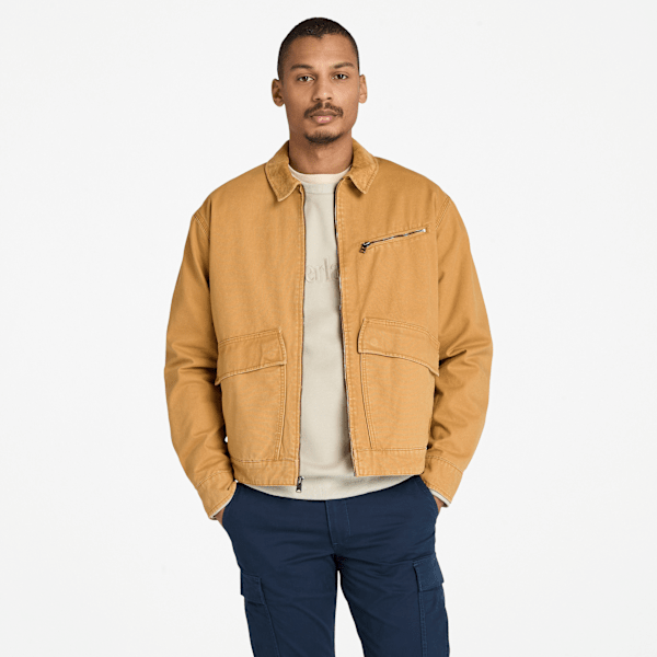 ジャケット・アウター PLANKPROJECT/HandStitchedPaddingBlouson Men's Strafford Washed Canvas Jacket