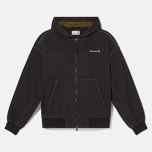 Washed Duck Canvas Hooded Bomber