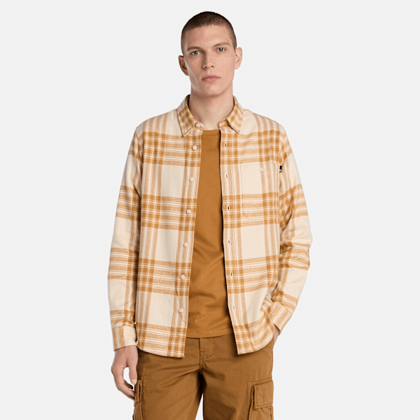 金魚ちゃん T-PRINT FLANNEL CHECK SHT Mens-Midweight-Flannel-Check-