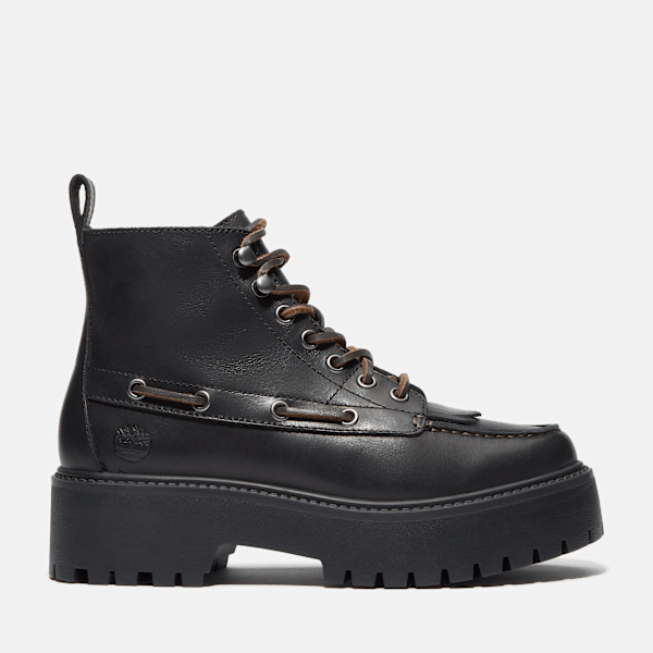 Botas Negras Con Cordones Para Mujer